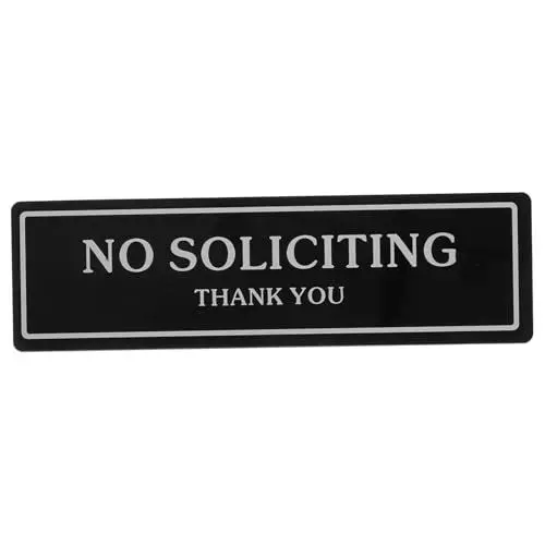 Produktbild: DIYEAH Robustes Türschild Aus Acryl mit Aufschrift „keine Werbung“ für und Büro Schwarz Einfache Installation Durch Abziehen und Aufkleben