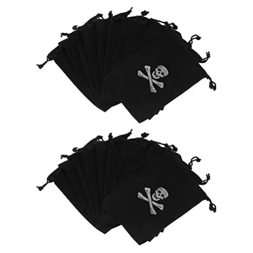 Produktbild: DIYEAH Piraten- -Taschen Mit Kordelzug Piraten- -Tasche Halloween-Piraten-Süßigkeiten-Tasche Stoffbeutel 20 Stück