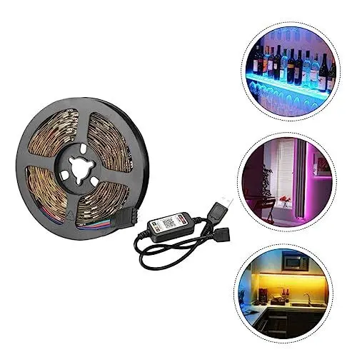 Produktbild: DIYEAH Rgb LED Strip Mit App Steuerung Selbstklebend Farbwechsel Für Tv Hintergrundbeleuchtung Und Vitrinenbeleuchtung USB Betrieben Leds