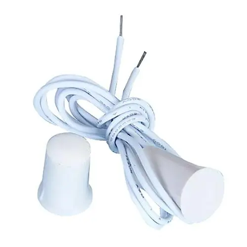 Produktbild: DIYEAH Versenkter Magnetischer Tür- Fensterkontaktschalter Alarm Reed Schaltweg Spannung Hochwertige Kontakte Ul-Kabel Für Alarmsysteme Weiß