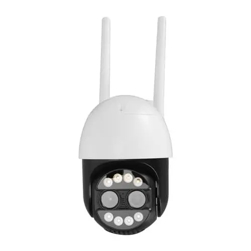 Produktbild: Diyeeni 8-Fach-Zoom-Sicherheitskameras, Dual-Modi, Kabellose WiFi-Überwachungskamera mit 4 MP + 4 MP Dual-Objektiv, Nachtsicht, Personenerkennung, Überwachungskamera für den Außenbereich