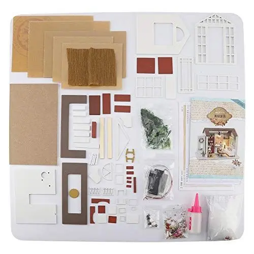 Produktbild: DIY-Puppenhaus, handgefertigtes Miniatur-Puppenhaus-Set, kreatives für die Dekoration zu Hause und im Büro (Good Times)