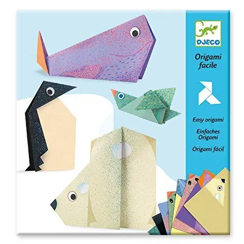 Produktbild: Djeco - Kreativ Set Origami Polar Animals mit 16 Papierbögen