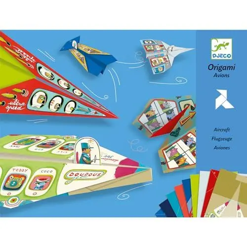 Produktbild: Djeco DJE - 079 DJ08760 Planes Origami Flieger Flugzeuge Modellflugzeug aus Papier, Multicolour