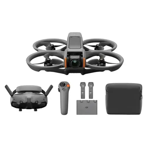 Produktbild: DJI Avata 2 Fly More Combo (3 Akkus), FPV-Drohne mit 4K-Kamera, 69 Minuten max. Flugzeit, Akrobatik auf Tastendruck, Kameradrohne mit Goggles 3 und RC Motion 3, mit Propellerschutz