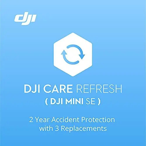 Produktbild: DJI Care Refresh für DJI Mini SE (2-Jahres-Plan) 3 schnelle Austauschgeräte innerhalb von 2 Jahren, um Wasserschäden, Kollisionen und Flyaway abzudecken