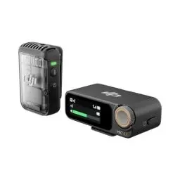 Produktbild: DJI Mic 2 (1 Sender + 1 Empfänger), kabelloses Mikrofon mit intelligenter Rauschunterdrückung, interne 32-Bit-Float-Aufnahme, optimierter Sound, 250 m Reichweite, Mikrofon für iPhone, Android
