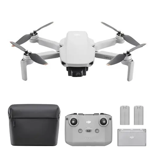 Produktbild: DJI Mini 2 SE Fly More Combo, leichte und faltbare Mini-Kameradrohne mit 2.7K Video, intelligenten Modi, 10 km Videoübertragung, 31 min Flugzeit, unter 249 g, einfach zu bedienen, zusätzliche Akkus