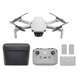 Produktbild: DJI Mini 2 SE Fly More Combo, leichte und faltbare Mini-Kameradrohne mit 2.7K Video, intelligenten Modi, 10 km Videoübertragung, 31 min Flugzeit, unter 249 g, zusätzliche Akkus, C0
