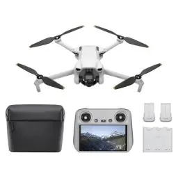 Produktbild: DJI Mini 3 Fly More Combo (DJI RC) – Leichte und faltbare Mini-Kameradrohne mit 4K HDR-Video, 38 min Flugzeit, echten vertikalen Aufnahmen und intelligenten Funktionen