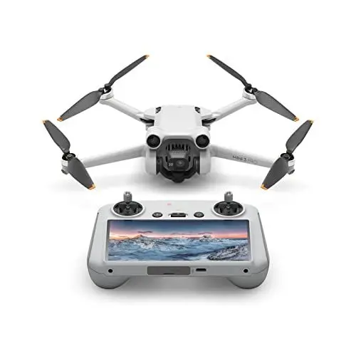 Produktbild: DJI Mini 3 Pro mit DJI Smart Control – Leichte und faltbare Kameradrohne mit 4K/60fps Videos, 48 MP Fotos, 34 Minuten Flugzeit, Hindernisvermeidung in 3 Richtungen