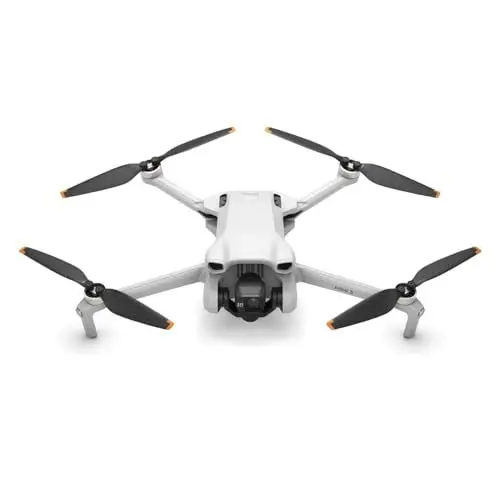 Produktbild: DJI Mini 3 (nur Drohne) – Leichte und faltbare Mini-Kameradrohne mit 4K HDR-Video, 38 min Flugzeit, echten vertikalen Aufnahmen und intelligenten Funktionen. (Fernsteuerung separat erhältlich.)