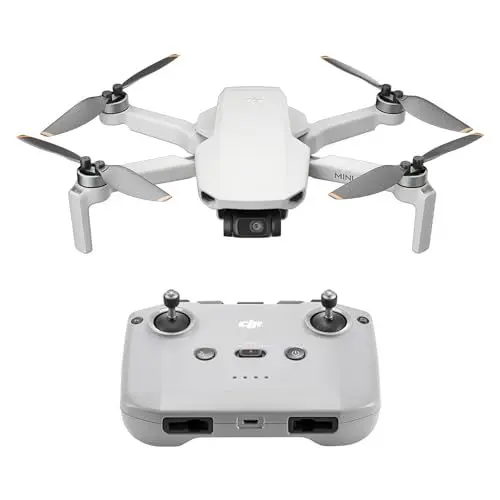 Produktbild: DJI Mini 4K, Drohne mit 4K UHD Kamera für Erwachsene, unter 249 g, 3-Achsen Gimbal Stabilisierung, 10 km Videoübertragung, autom. Rückkehr, Windwiderstand, 1 Akku für 31 min Flugzeit, C0, QuickShots