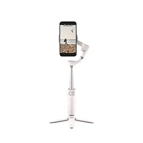 Produktbild: DJI OM 5 Gimbal Smartphone, 3-Achsen Stabilizer, integrierter Verlängerungsstab, handlicher und faltbarer Handy Gimbal mit ShotGuides, Vlog-Stabilisierung, YouTube & TikTok-Videos, Sunset White