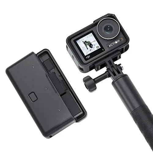 Produktbild: DJI Osmo Action 3 Adventure-Combo - 4K HDR Action-Cam, 10-Bit Farbtiefe, wasserdicht, HorizonSteady, kältebeständig und langlebig, Akkuladeschale, Verlängerungsstab, Vlog-Kamera für YouTube