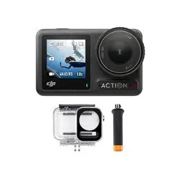 Produktbild: DJI Osmo Action 4 Tauch-Combo – Wasserdichte Action-Kamera, Unterwasser-Video, Schwimmfähiger Griff und 60 m wasserfestes Gehäuse, 10-Bit und D-Log M, 1/1,3-Zoll-Sensor, 360° HorizonSteady, Vlogging-K