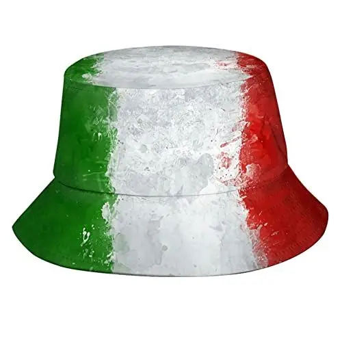 Produktbild: DJNGN Italien-Flaggen-Eimer-Hut für Männer Frauen Packbare Sommer-Sonnenhüte im Freien Fisherman Cap