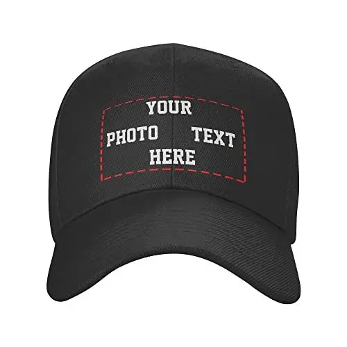 Produktbild: DJNGN Personalisierte Baseballmütze, Trucker-Mütze, benutzerdefinierte Outdoor-Sportmütze, verstellbare Kappe, Papa, Hüte, Geschenk für Männer, Frauen, Jungen, Mädchen
