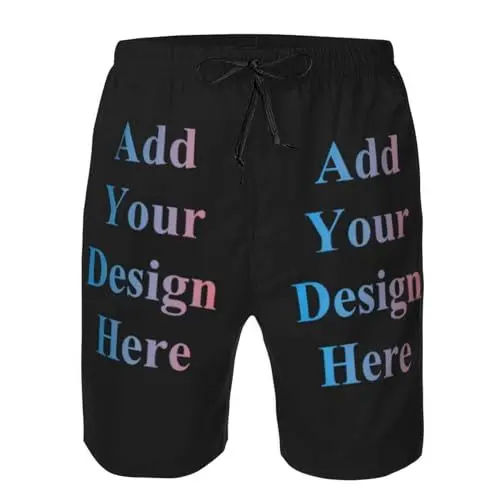 Produktbild: DJNGN Personalisierte Foto Herren Badehose, personalisierte Strand Board Shorts Badeshorts Sommer schnell trocknende Bademode Badeanzüge, Geschenke für Männer Freund Ehemann