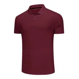Produktbild: Djtnzdm Poloshirt für Männer Atmungsaktives Golf Poloshirt Herren Kurzarm Knopfleiste Sommer Sport Tennis Polohemd Shirt Casual BasicT-Shirt(Weinrot-L)