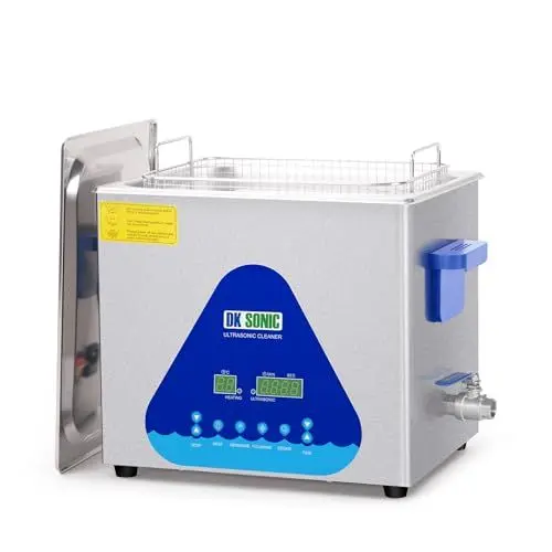 Produktbild: DK SONIC Ultraschallreiniger, 10L 240W Industrieller Ultraschallreinigungsgerät mit Heizung und Timer, Digitaler Steuerung und Korb, mehrere Funktionen für Motorradmotoren, Vergaser, Ketten