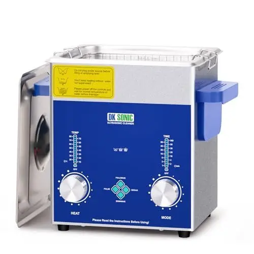 Produktbild: DK SONIC Ultraschallschmuckreinigungsmaschine, Ultraschalllabor, Vergaserteile, Prothesenreinigungsmaschine mit Codierungstimer und Heizung (0.43 gal-2L)