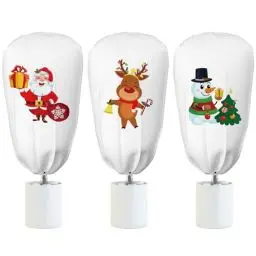Produktbild: DKINY 3 Stück Winterschutz für Kübelpflanzen Pflanzen 90x110cm Pflanzenschutz mit Rentier Schneemann Weihnachtsmann Frostschutz Pflanzen Winter Weihnachten Pflanzenabdeckung für Olivenbaum Palmen
