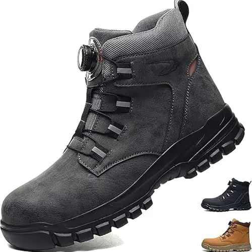 Produktbild: DKLOVIFU Trekkingschuhe Damen Wasserdicht Herren Arbeitsschuhe Regenfeste Schuhe Herren Arbeitsschuhe Rutschfest Damen Men'S Winter Shoes Stallstiefel Winter Sicherheitsstiefel Herren S3 Leicht