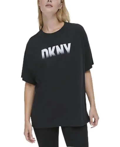 Produktbild: DKNY Damen Fade Away Logo Relax T-Shirt, Schwarz, XS EU