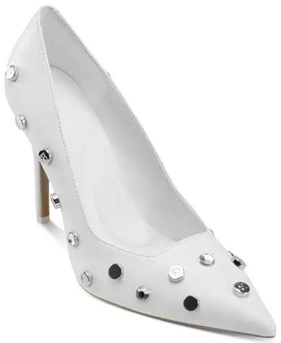Produktbild: DKNY Damen Mickel Studs HIGH Heels, White, 39.5 EU