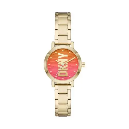 Produktbild: DKNY Damenuhr Soho 3-Zeiger-Werk Edelstahl goldfarben, NY6660