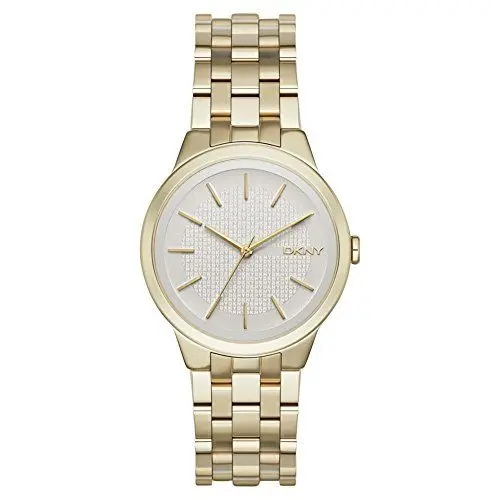 Produktbild: DKNY Damenuhren Park Slope, Dreizeiger Uhrwerk, 36mm Gold Edelstahlgehäuse mit Edelstahlarmband, NY2382