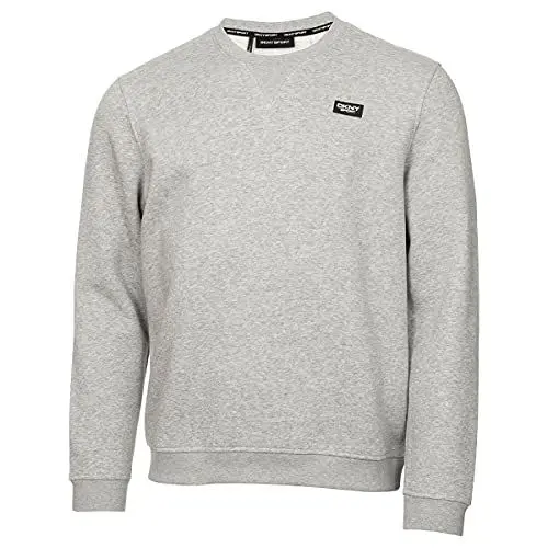 Produktbild: DKNY Herren Harlem-Abzeichen Komfort-Rundhals-Hals-Pullover - Silber Marl - S