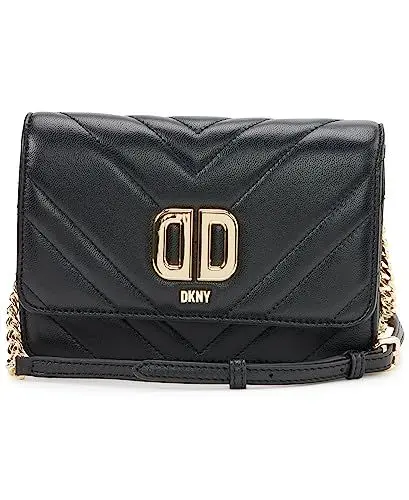 Produktbild: DKNY Women's Flap Crossbody, Black/Gold