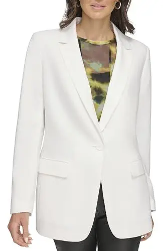 Produktbild: DKNY Women's Frosted Twill 1 BTN,IVY - Ivory, XL