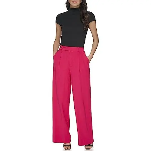 Produktbild: DKNY Women's Frosted Twill Trousers, Amalfi Pink, 6