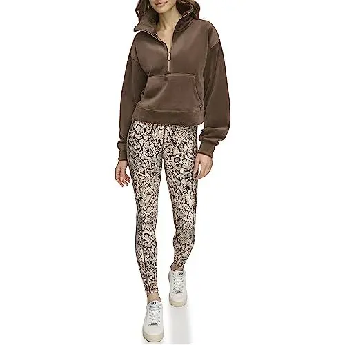 Produktbild: DKNY Women's Zip Pullover Sweater, Brown, 32