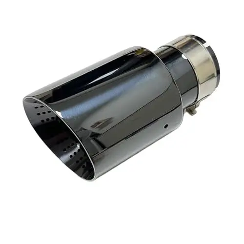 Produktbild: DKPMWD Endrohr Auspuffdüse Edelstahl Titan Schwarz Großer Durchmesser 101 Mm 114 Mm Offene Auto-Schalldämpfer-Stanzenddüse Auto Endrohre(60mm-101mm)