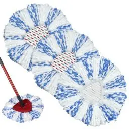 Produktbild: DLAIMI 3 PCS Moppköpfe Kompatibel mit Vileda Turbo 3-in-1 Wischmop,Mikrofaser Wischmopp Ersatzköpfe,Wischmopp Ersatz für Veleda,Spin Ersatz Mop Kopf Starke Reinigungsleistung und einfach zu ersetzen