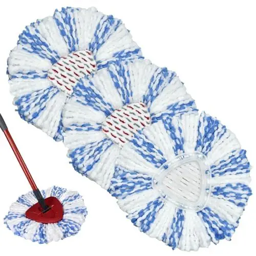 Produktbild: DLAIMI 3 PCS Moppköpfe Kompatibel mit Vileda Turbo 3-in-1 Wischmop,Mikrofaser Wischmopp Ersatzköpfe,Wischmopp Ersatz für Veleda,Spin Ersatz Mop Kopf Starke Reinigungsleistung und einfach zu ersetzen