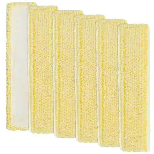 Produktbild: DLAIMI 6 Stück Fenster Staubsauger Ersatz Mop Pads Kompatibel mit Karcher WV2 Plus WV5 Premium, Mikrofaser Swipping Mop Pads Dampfreiniger Zubehör für Karcher