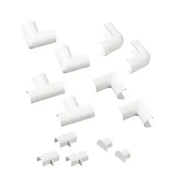 Produktbild: D-Line CLOAP2010W Micro+ Kabelkanal Clip-Over Verbindungsstücke Multipack, Aufsteckbare Verbindungsstücke, Verbinden Sie mehrere 20x10mm Kabelkanäle - 13-teiliges Kabelkanal Zubehör Set - Weiß