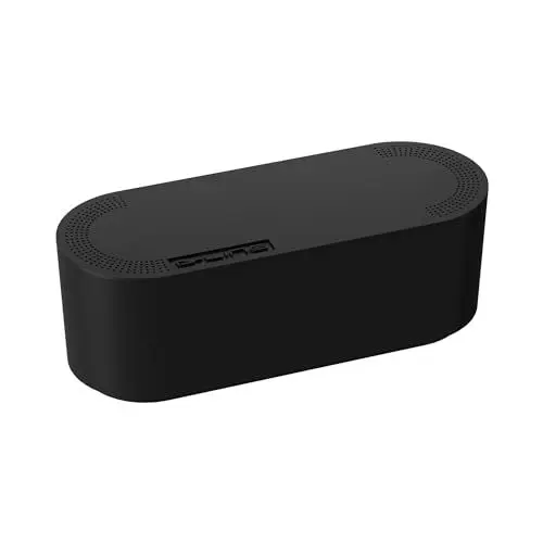 Produktbild: D-Line Kabelbox EU/CTUSMLB/SW, Kabelmanagement-Box zum Kabel verstecken bei Kabelsalat – Klein, Schwarz