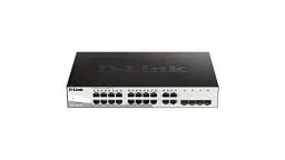 Produktbild: D-Link DGS-1210-16/E 16-Port Smart Managed Gigabit Switch (16x 10/100/1000Mbit/s, 4x Glasfaser SFP/Combo Slots, lüfterlos & energiesparend) - Nur EU-Netzkabel, Schwarz/Grau