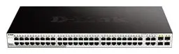 Produktbild: D-Link DGS-1210-52 Managed Gigabit Switch (52 Ports, Davon 48 x 10/100/1000 Mbit/s Ports, 4 x Glasfaser SFP/Combo Slots)