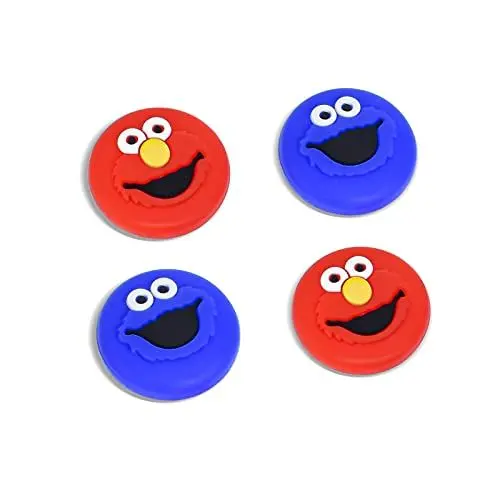 Produktbild: DLseego Daumengriffkappe Kompatibel mit Nintendo Switch/Switch OLED, Nette Silikon-Analog-Stick-Kappe für Switch Lite Konsole, Rot + Blau (4pcs)