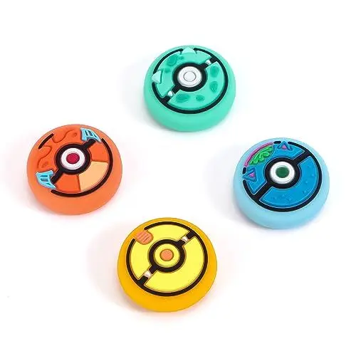 Produktbild: DLseego Joystick Kappen Kompatibel mit Switch Joy Con Grip Thumb Grip Cap Switch Lite OLED Zubehör Thumb Grips 4 Stück Silikon Thumb Grip Analog Stick Cover(Grün und Gelb)
