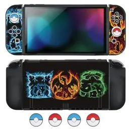 Produktbild: DLseego Schutzhülle Kompatibel mit Switch OLED,Schlanke Weiche Dockable Schutzhülle mit 4 Switch Joystick Kappen,Kratzfeste Stoßdämpfung Switch OLED Hülle,Elfen OLED
