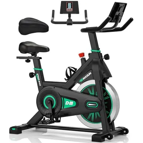 Produktbild: DMASUN Heimtrainer Fahrrad, Hometrainer Fahrrad mit großem Tablet-Halter und LCD-Display, Leises Ergometer Heimtrainer für Zuhause, Fahrradtrainer bis 160 kg Belastbar, Ideal für Indoor Cycling