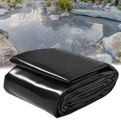 Produktbild: DMCHENGMA 5 Mil Teichfolie, biegsames HDPE-Material, Teichhäute, strapazierfähige, undurchlässige Folie für Poolunterlage, Dachplane, Garten, kleine Teiche(3x6m)